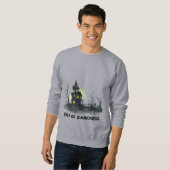 Haunted Manor T-shirt – Moonlit House & Bats Water (Voorkant volledig)