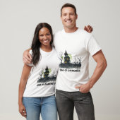 Haunted Manor T-shirt – Moonlit House & Bats Water (Unisex)