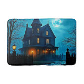 Haunted Mansion Blue Moonlight Night Design Badmat (Voorkant)