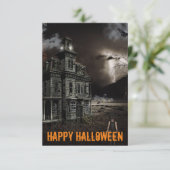 Haunted Mansion Creepy Halloween  Kaart (Staand voorkant)