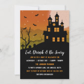 Haunted Mansion Eat Drink & be Scary Halloween Kaart (Voorkant)
