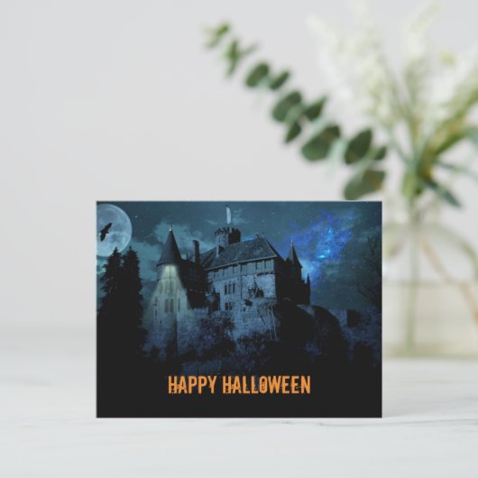Haunted Mansion Halloween Briefkaart (Staand voorkant)
