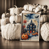 Haunted Mansion Halloween Night Poster