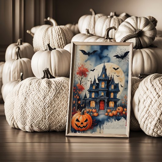 Haunted Mansion Halloween Night Poster