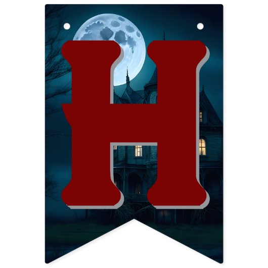 Haunted Mansion Halloween Party Banner (Tweede vlag)