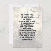 Haunted Mansion Halloween Party Kaart (Achterkant)