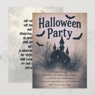 Haunted Mansion Halloween Party Kaart