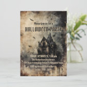  Haunted Mansion Halloween Party Kaart (Staand voorkant)