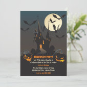 Haunted Mansion Halloween Party Kaart (Staand voorkant)