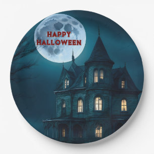 Haunted Mansion Halloween Party Papieren Borden Bordje