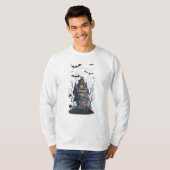 Haunted Mansion Halloween Scene T-shirt (Voorkant volledig)