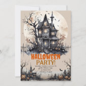 Haunted Mansion Halloween Spooky Party uitnodiging (Voorkant)