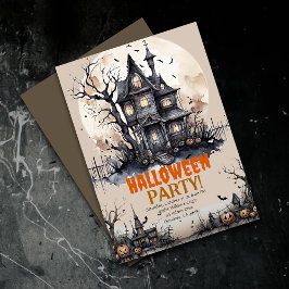 Haunted Mansion Halloween Spooky Party uitnodiging