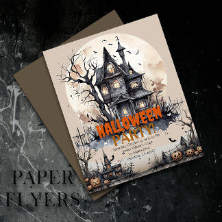 Haunted Mansion Halloween Spooky Party uitnodiging Flyer