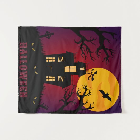 Haunted Mansion Halloween Wandkleed (Voorkant (horizontaal))