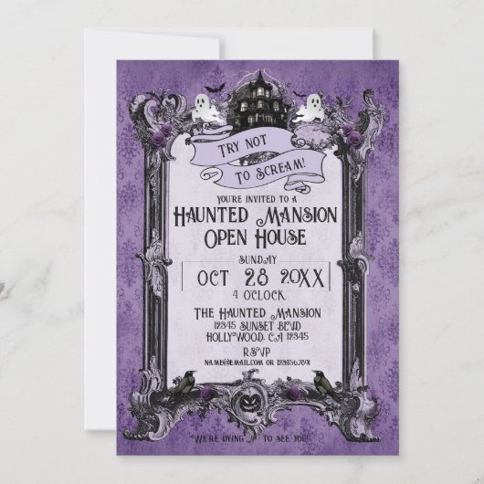 Haunted Mansion Open Huis Kaart (Voorkant)