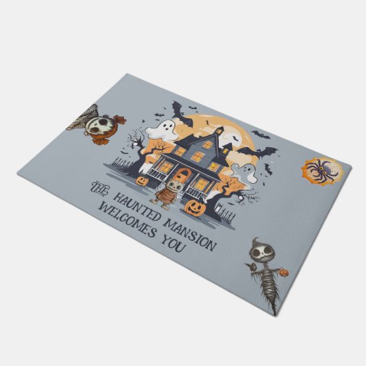 Haunted Mansion van de Spooky Creatures Deurmat (Schuin)