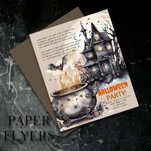 Haunted Mansion   Wicked Cauldron gedicht uitnodig Flyer
