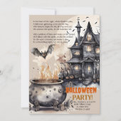 Haunted Mansion | Wicked Cauldron gedicht uitnodig Kaart (Voorkant)