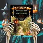 Haunted Maze Halloween Herfst Verjaardagsfeest Kaart