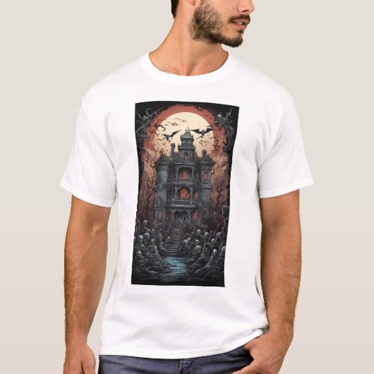 Haunted Metal Kleding: Ontketen de Geesten T-shirt (Voorkant)