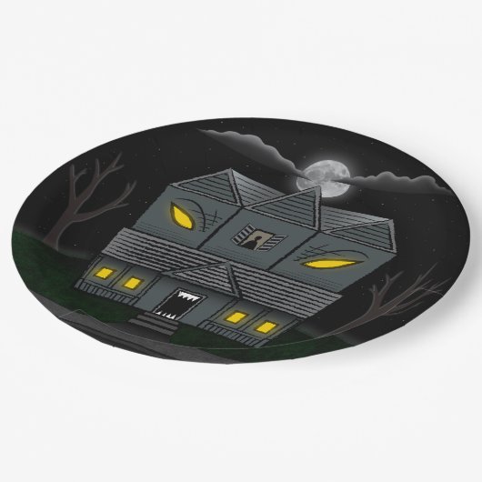Haunted Monster House Papieren Bordje (Gekanteld)