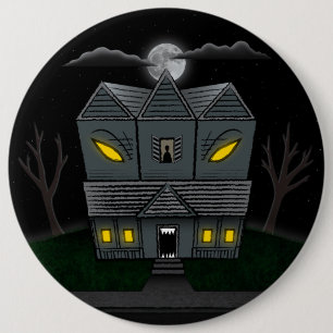 Haunted Monster House Ronde Button 6,0 Cm