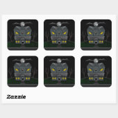 Haunted Monster House Vierkante Sticker (Vel)