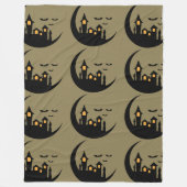 Haunted Moon Castle Pattern Fleece Deken (Voorkant)