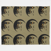 Haunted Moon Castle Pattern Fleece Deken (Voorkant (Horizontaal))