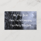 Haunted Moon met Ravens Blue Mist Drink Ticket (Achterkant)