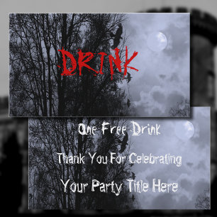 Haunted Moon met Ravens Blue Mist Drink Ticket