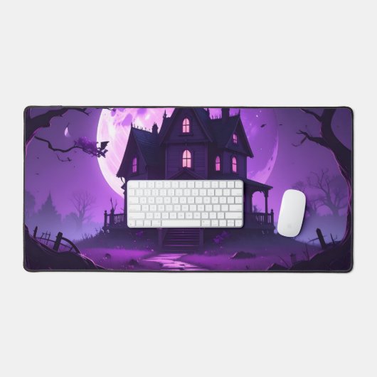 🖤 Haunted Moonlight – Desk Mat (Keyboard & Muis)