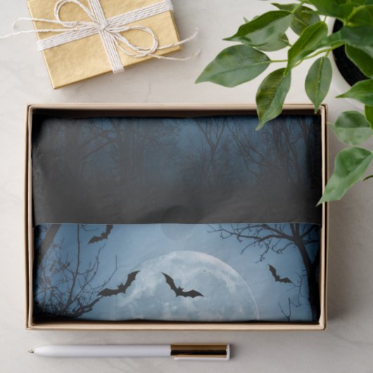 Haunted Moonlight Halloween Decoupage Tissue Paper Tissuepapier (Geschenk)