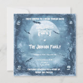 Haunted Moonlit Halloween Party - Pumpkins en vlee Kaart (Voorkant)