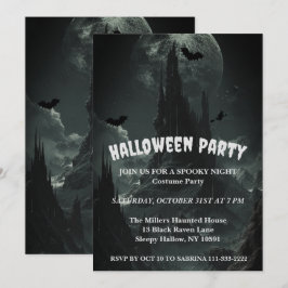 Haunted Mountaintop Halloween Party Uitnodiging