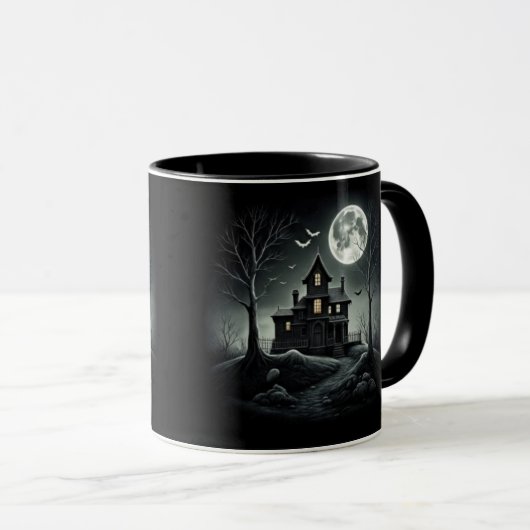HAUNTED NIGHT Black Mug Mok (Voorkant rechts)