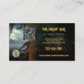 Haunted Night Castle Halloween Visitekaartje (Achterkant)