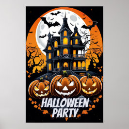 Haunted Night, Halloween feest Poster