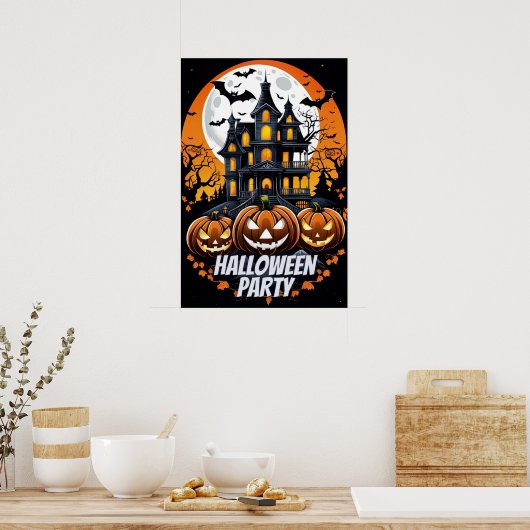 Haunted Night, Halloween feest Poster (Keuken)