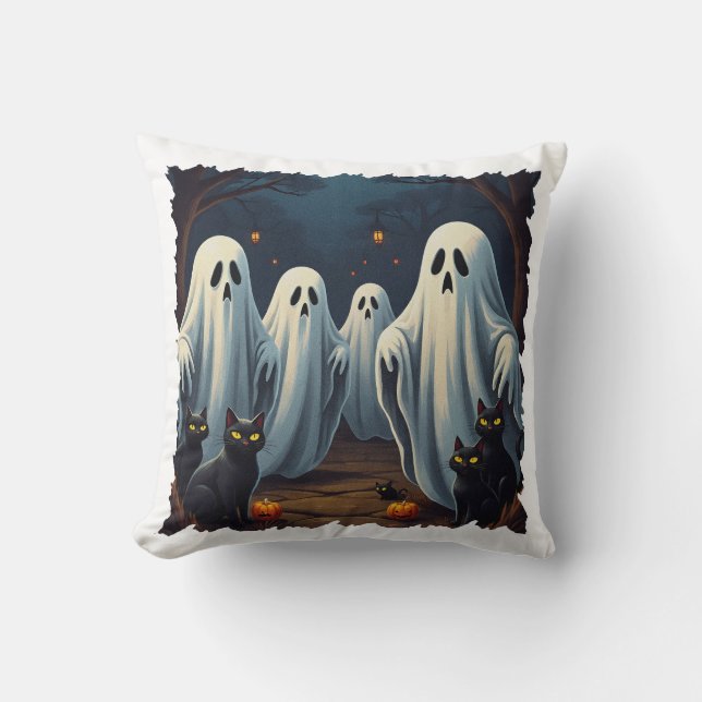 Haunted Night Illustration Kussen (Voorkant)