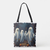 Haunted Night Illustration Tote Bag (Achterkant)