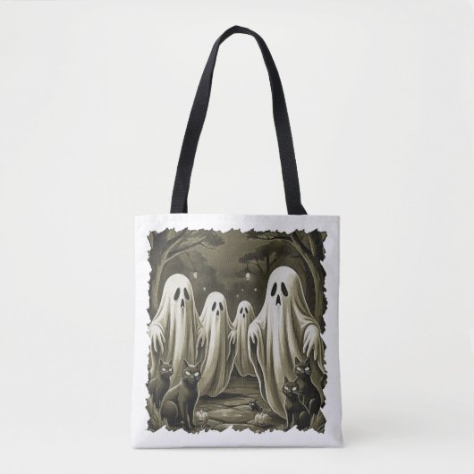 Haunted Night Illustration Tote Bag (Voorkant)