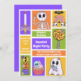Haunted Night Party Verjaardag - Halloween nacht Kaart