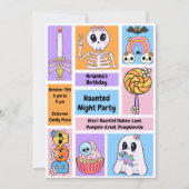 Haunted Night Party Verjaardag - Halloween nacht Kaart (Voorkant)