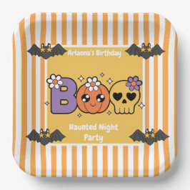 Haunted Night Party Verjaardag - Halloween nacht Papieren Bordje