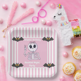 Haunted Night Party Verjaardag - Halloween nacht Papieren Bordje