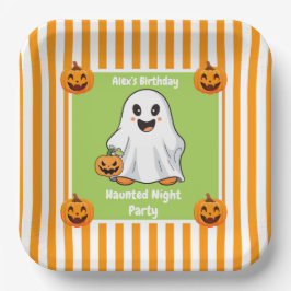 Haunted Night Party Verjaardag - Halloween nacht Papieren Bordje