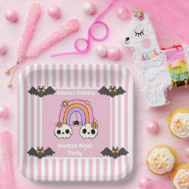 Haunted Night Party Verjaardag - Halloween nacht Papieren Bordje