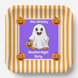 Haunted Night Party Verjaardag - Halloween nacht Papieren Bordje